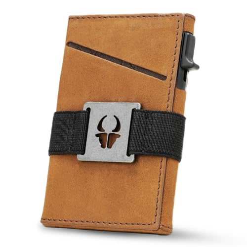 DONBOLSO Herren Geldbörse mit Reißverschluss - Ultradünne Geldbörsen für Männer mit Münztasche - Schlanke Geldbörsen - RFID Bifold Wallet - Schnellzugriffstasche Karten - Moderne Leder von DONBOLSO