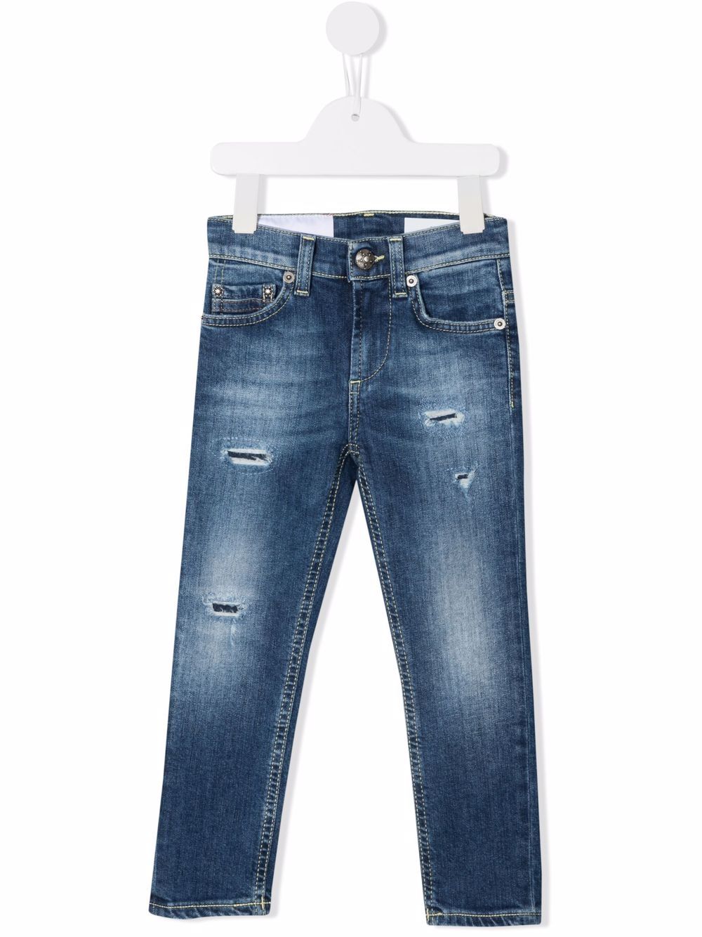 DONDUP KIDS Skinny-Jeans in Distressed-Optik - Blau von DONDUP KIDS