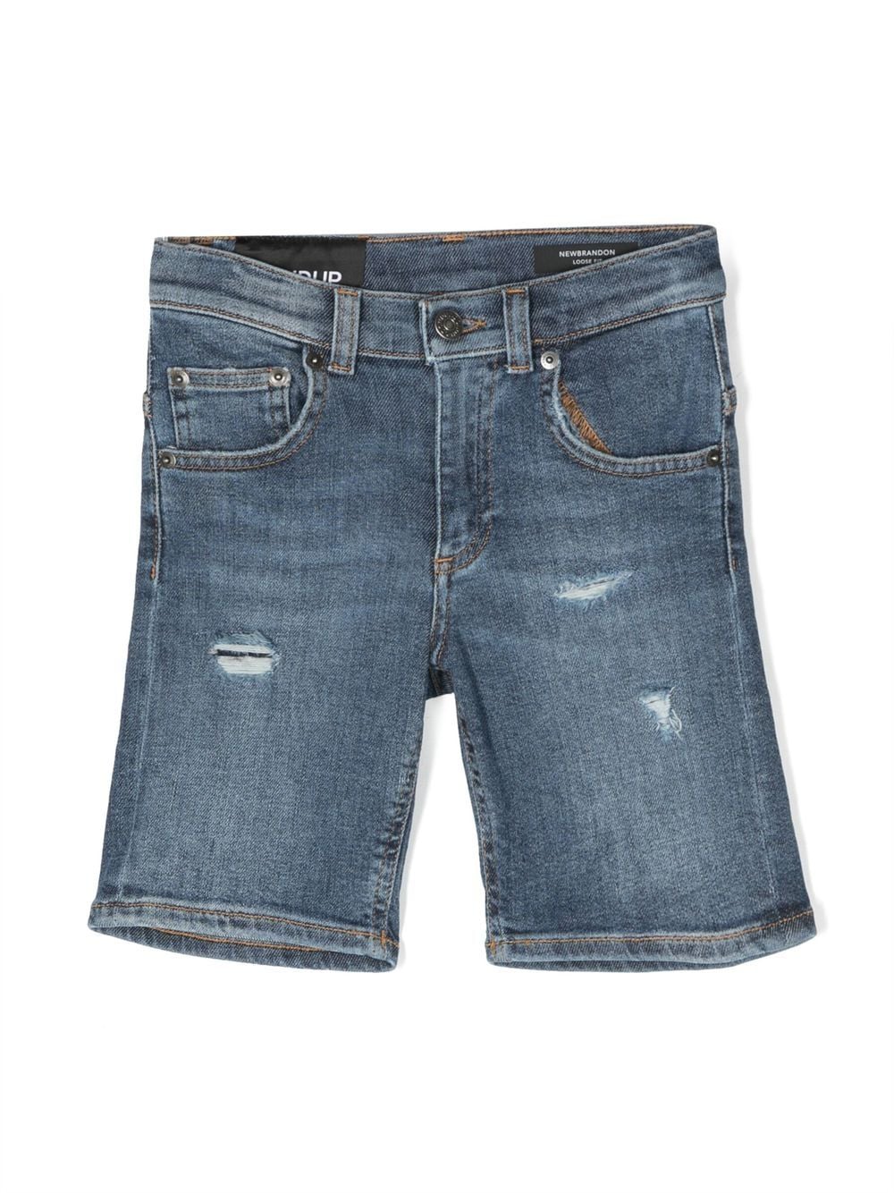 DONDUP KIDS Jeans-Shorts mit Distressed-Detail - Blau von DONDUP KIDS