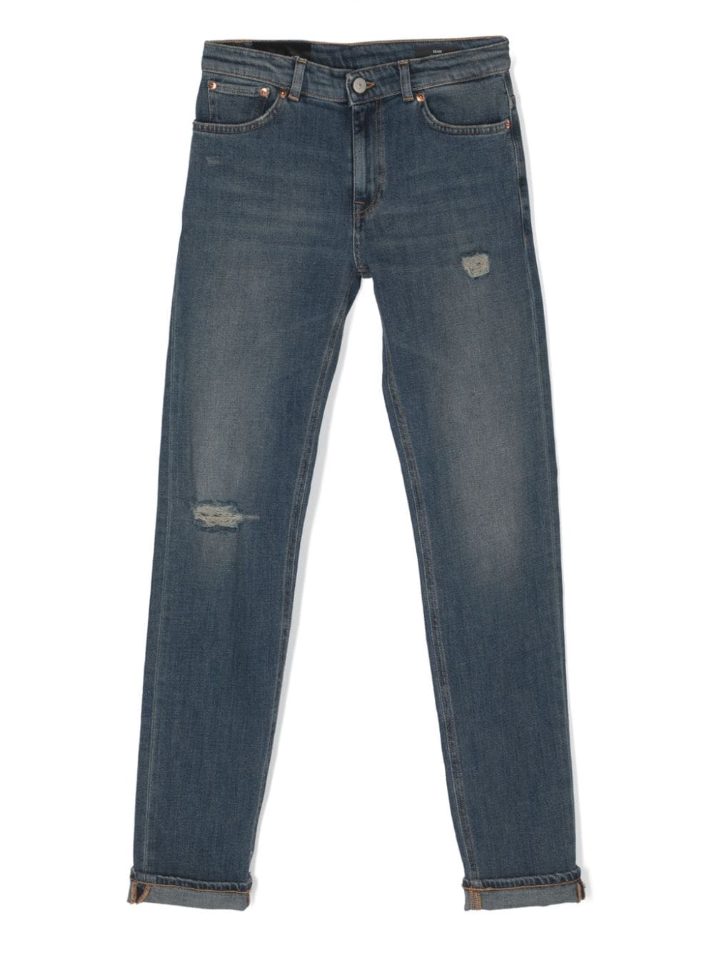 DONDUP KIDS Gerade Jeans mit Distressed-Detail - Blau von DONDUP KIDS