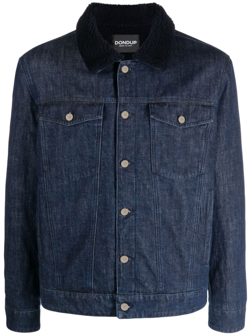 DONDUP Jeansjacke mit Fleece-Kragen - Blau von DONDUP