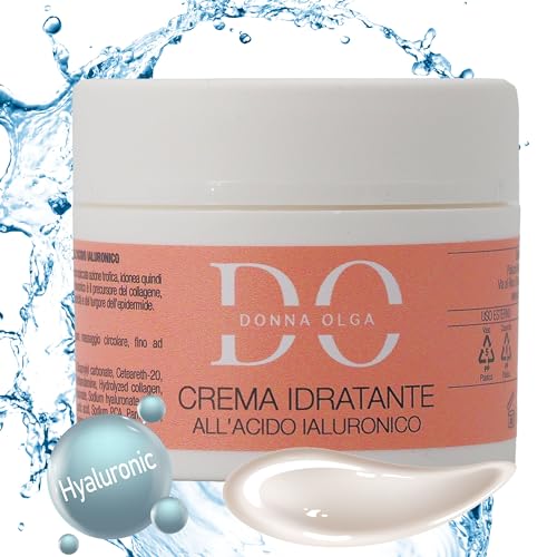 Donna Olga Gesichtscreme mit reiner Hyaluronsäure, 50 ml, feuchtigkeitsspendende Gesichtscreme, hypoallergen, Anti-Falten mit Hyaluronsäure für das Gesicht, Anti-Falten-Creme für Damen und Herren Donna Olga Gesichtscreme mit reiner Hyaluronsäure, 50 ml, feuchtigkeitsspendende Gesichtscreme, hypoallergen, Anti-Falten mit Hyaluronsäure für das Gesicht, Anti-Falten-Creme für Damen und Herren von DONNA OLGA