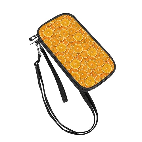 DOTBUY-SHOP Reisepass Tasche Familie Reiseorganizer, Obst Muster Reisepasshülle Familie 4 Pässe, Reisepass Brieftasche Reisedokumententasche Reisepass Organizer für Damen Männer (Orangenfrucht) von DOTBUY-SHOP