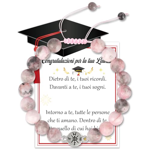 DPKOW Graduation Geschenke für sie, verstellbare rosa Armband mit Kompass und Graduierung Karte, Graduierung Geschenk Gadget Frau DPKOW Graduation Geschenke für sie, verstellbare rosa Armband mit Kompass und Graduierung Karte, Graduierung Geschenk Gadget Frau von DPKOW