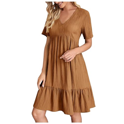 Sommerkleider Damen Leicht Und Luftig Sommerkleid Damen Kurz v Ausschnitt Kleid Hochzeitsgast Sommer Festliche Kleider Freizeit Strandkleid Elegante Wickelkleid Knielang M Sommerkleider Damen Leicht Und Luftig Sommerkleid Damen Kurz v Ausschnitt Kleid Hochzeitsgast Sommer Festliche Kleider Freizeit Strandkleid Elegante Wickelkleid Knielang M von DRALOFAO