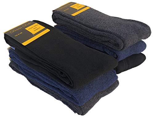 DREAM SOCKS lange Socken aus Thermo-Fleece, Winter-Skisocken gegen Kälte, dicke Socken mit hoher Wärmeisolierung, verschiedene Sortimente (3er-Pack oder 6er-Pack) (35-40, 6 Paare set.DARK) von DREAM SOCKS