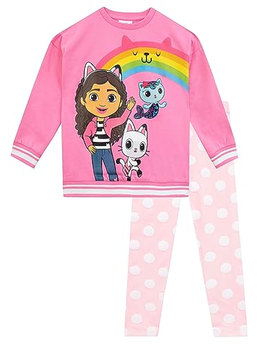 DREAMWORKS GABBY'S DOLLHOUSE Set aus Sweatshirt und Leggings für Mädchen | Pandy Paws und Mercat Co Ord Set | Mädchen-Outfits und Bekleidungssets | Offizielle Gabby-Ware | 104 von DREAMWORKS GABBY'S DOLLHOUSE