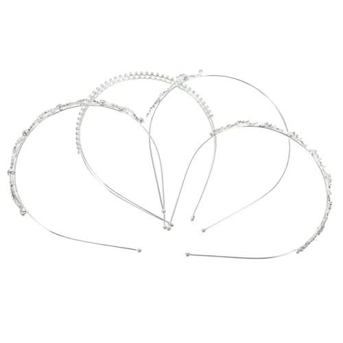 DRESSOOS 4 Stück Strass-Stirnband hair accessories for girls hochzeitshaar schmuck Hochzeitsaccessoires für Bräute Hochzeitsstirnbänder für die Braut Haarbänder hochzeit kopfschmuck Blitz von DRESSOOS