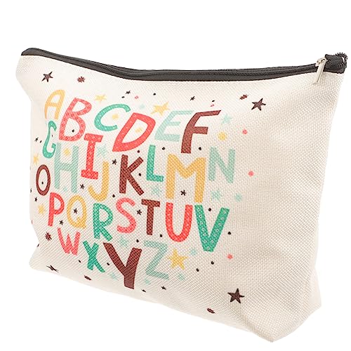 DRESSOOS Zipper Kosmetiktasche Kleine Reisetasche Für Toilettenartikel Wasserdichter Make-up Organizer Mit Stilvollem Buchstabenmuster Für Reisen Fitness Und DRESSOOS Zipper Kosmetiktasche Kleine Reisetasche Für Toilettenartikel Wasserdichter Make-up Organizer Mit Stilvollem Buchstabenmuster Für Reisen Fitness Und von DRESSOOS
