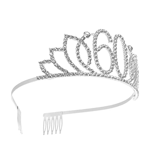 DRESSOOS Zarte Kopfbedeckung 60. Geburtstag 60. Haarschmuck Erinnerung Damen Mädchen Stirnband Prinzessin Dekorationen Prinzessin Geburtstag Lumae Kuchen Bankett Alles Zum Geburtstag von DRESSOOS