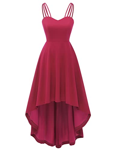 DRESSTELLS Brautjungfern Kleider Vintage Kleider Damen Kleid Hochzeit Gast Partykleid Damen Kleider Damen Festlich Cocktailkleid Damen Red XL von DRESSTELLS