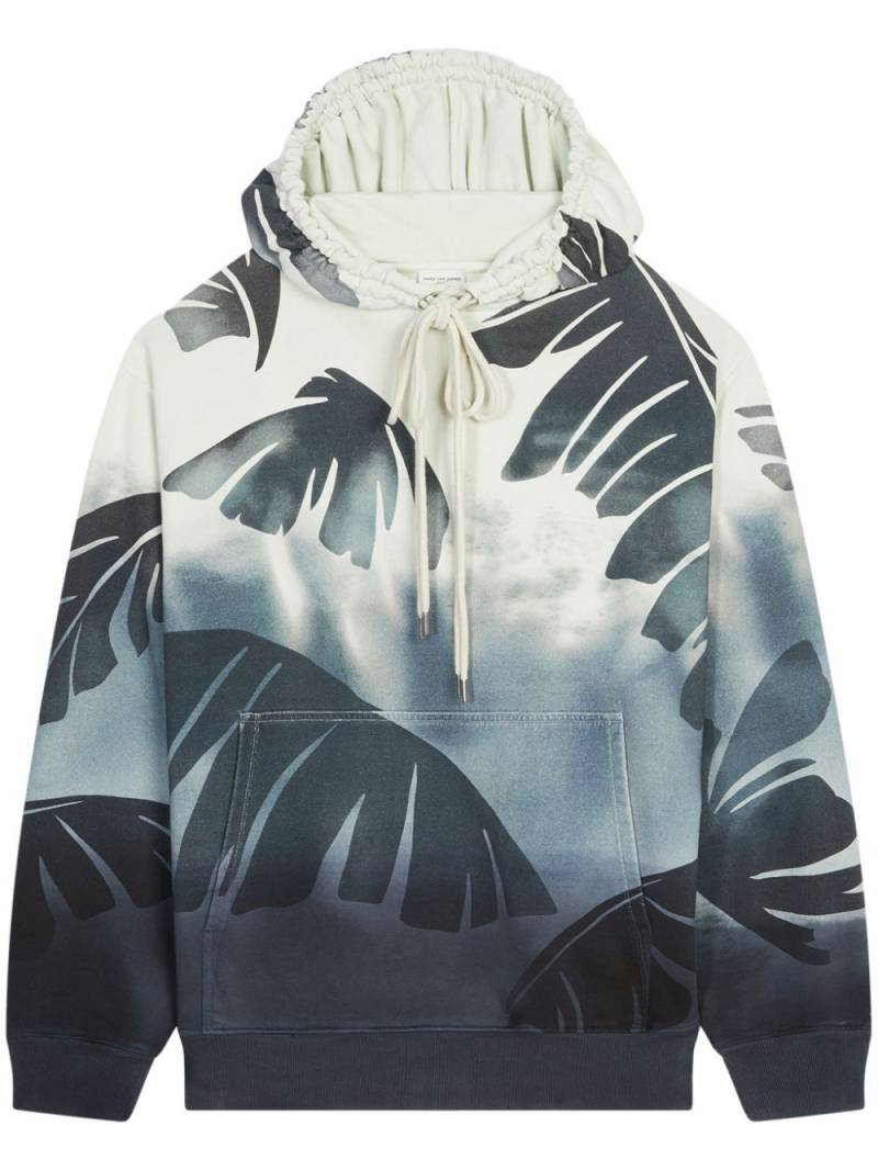 DRIES VAN NOTEN Hoodie mit Palmen-Print - Blau von DRIES VAN NOTEN