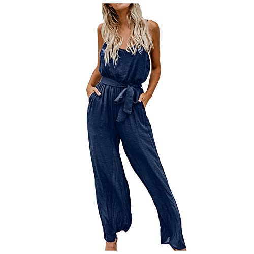 DRILEND Lange Hosen Teenager Damen Lange Hosen Arbeit Damen Overalls Schwarze Frauen Weite Jeans Damen Hosen Damen Jeans Modern Arbeiten Hosen Damen Satinhose Fleece Hosen Frauen（Marine-5，XL） von DRILEND