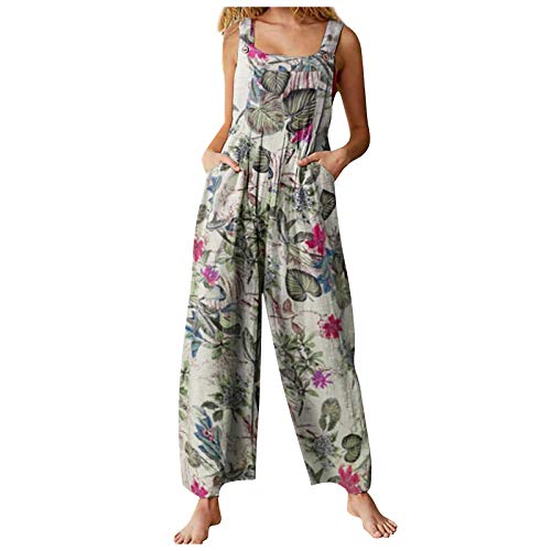 DRILEND Palazzo Hosen,Jogginghosen FüR Frauen FüR Damen Anzug Hosen Funktionshose Damen Jumpsuit Damen Kuschelig Tier Lange Damen Sexy Cargohose Winter Overalls Insgesamt Freundlicher（C-Weiß，L） von DRILEND