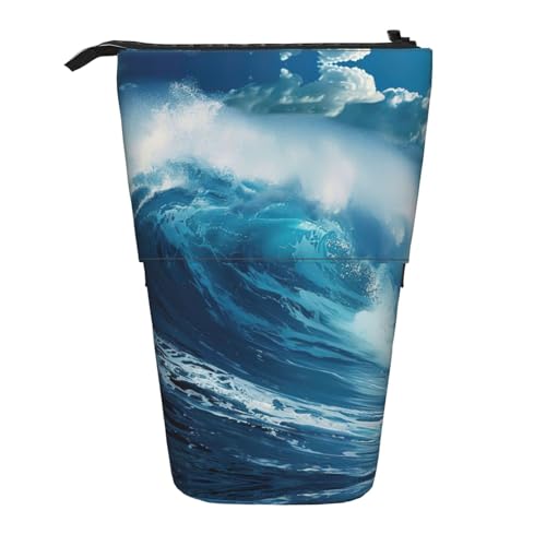 DRTGEDS Big Ocean Wave HD-Pop-Up-Federmäppchen und Kosmetiktasche, aufstellbar, Teleskop, Bastelbedarf, Make-up-Organizer DRTGEDS Big Ocean Wave HD-Pop-Up-Federmäppchen und Kosmetiktasche, aufstellbar, Teleskop, Bastelbedarf, Make-up-Organizer von DRTGEDS