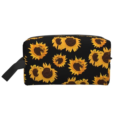 DRTGEDS Kulturbeutel für Herren, Motiv: Goldene Sonnenblumen, tragbare Reise-Kulturbeutel, Rasiertasche, kleine Tasche, Goldene Sonnenblumen, Einheitsgröße DRTGEDS Kulturbeutel für Herren, Motiv: Goldene Sonnenblumen, tragbare Reise-Kulturbeutel, Rasiertasche, kleine Tasche, Goldene Sonnenblumen, Einheitsgröße von DRTGEDS