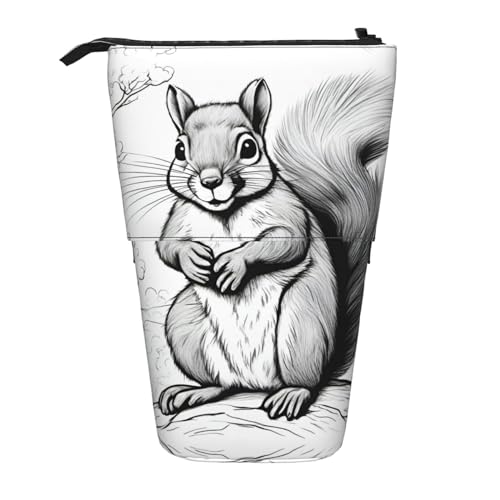DRTGEDS Pop-Up-Federmäppchen und Kosmetiktasche mit Cartoon-Eichhörnchen, Teleskop, Bastelbedarf, Make-up-Organizer DRTGEDS Pop-Up-Federmäppchen und Kosmetiktasche mit Cartoon-Eichhörnchen, Teleskop, Bastelbedarf, Make-up-Organizer von DRTGEDS