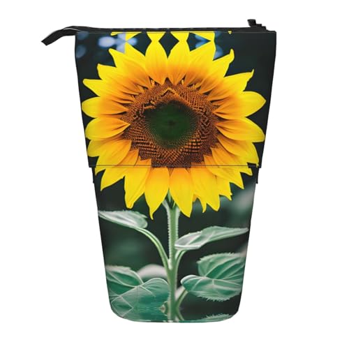 DRTGEDS Pop-Up-Federmäppchen und Kosmetiktasche mit Sonnenblumen-Motiv, Teleskop, Bastelbedarf, Make-up-Organizer DRTGEDS Pop-Up-Federmäppchen und Kosmetiktasche mit Sonnenblumen-Motiv, Teleskop, Bastelbedarf, Make-up-Organizer von DRTGEDS