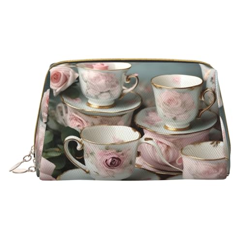 DRTGEDS Romantischer Kulturbeutel für Herren, Teebecher mit Rosen, tragbare Reise-Kulturbeutel, Rasiertasche, kleine Tasche, weiß, Einheitsgröße, weiß, Einheitsgröße DRTGEDS Romantischer Kulturbeutel für Herren, Teebecher mit Rosen, tragbare Reise-Kulturbeutel, Rasiertasche, kleine Tasche, weiß, Einheitsgröße, weiß, Einheitsgröße von DRTGEDS