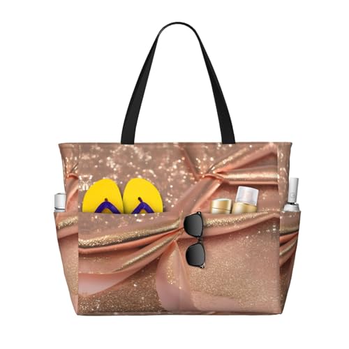 DRTGEDS strandtaschen glitzer rosegold für frauen große gym tote weekend reisetasche, Schwarz , Einheitsgröße von DRTGEDS