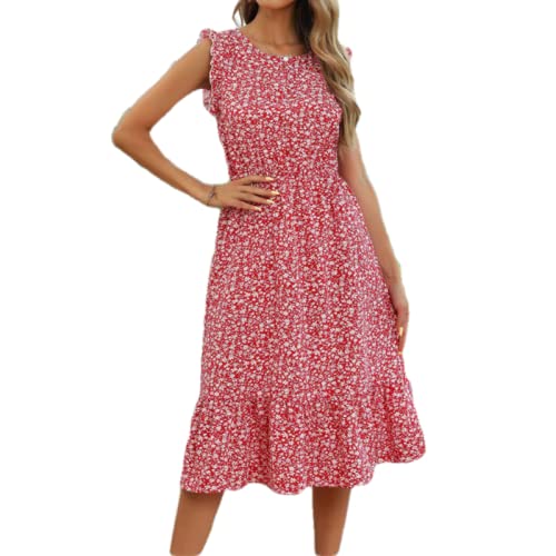 DSNFGOER Frauenkleidblumenkleid, Ärmelloses, Schmales Kleid Mit Druck, C, S DSNFGOER Frauenkleidblumenkleid, Ärmelloses, Schmales Kleid Mit Druck, C, S von DSNFGOER