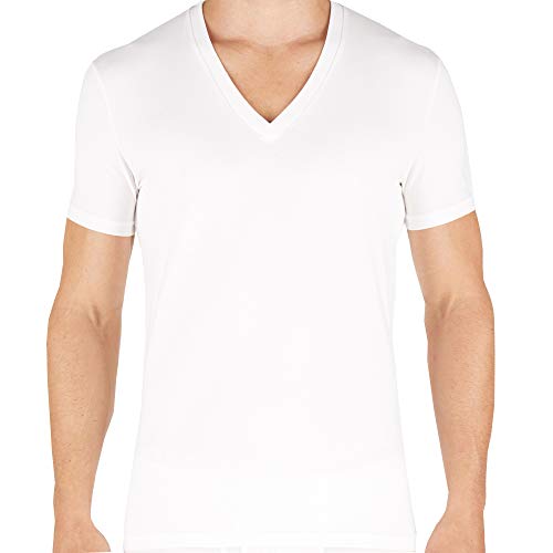 DSQUARED2 Herren V-Neck T-Shirt, 2er Pack, Weiss, L von DSQUARED2