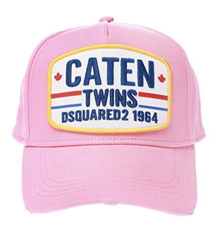 DSQUARED2 Icon Caten Twins 1964 Baseball Cap Kappe Basebalkappe Hat Hut Cappy Pink Rosa Unisex von DSQUARED2