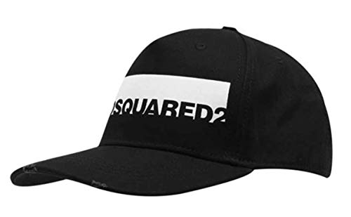 DSQUARED2 Mini Maple Logo Baseballcap Kappe Basebalkappe Hat Cap Black White von DSQUARED2