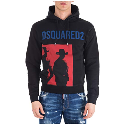 Dsquared2 Herren Kapuzenpullover Kapuzensweatshirt Kapuzen Schwarz EU M (UK M) S71GU0253S25305900 von DSQUARED2