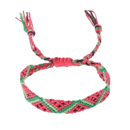 DTREELS Palästina Armband Seil, Wassermelone Palästina Seil Gewebtes Armband, Handgefertigtes Bracel Palästinensische Flagge String Thread Verstellbar, 1PC von DTREELS