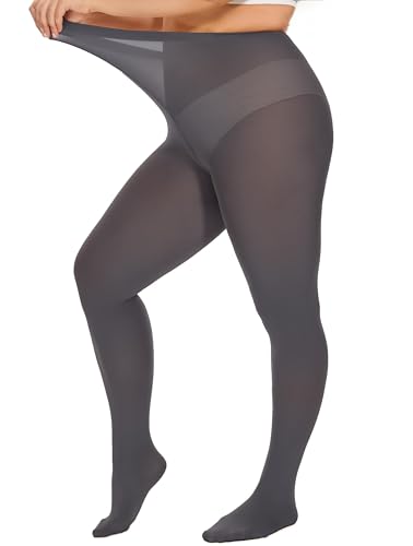 DUCMODA Damen Curvy Strumpfhose Große Größen Semi Blickdicht Strumpfhosen Plus Größen XL Oversize Dunkel Grau DUCMODA Damen Curvy Strumpfhose Große Größen Semi Blickdicht Strumpfhosen Plus Größen XL Oversize Dunkel Grau von DUCMODA