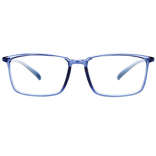 DUCO Blaulicht blockierende Gläser mit superleichtem Rahmen [transparente linse] anti augen ermüdung Besserer Schlaf 306 (Hellblau) von DUCO