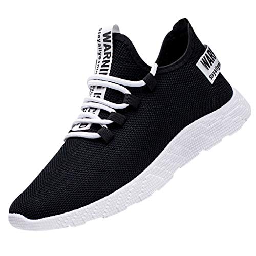 DUHGBNE Freizeit Fliegen touristische Schuhe für Männer Schuhe weben Schuhe Running für Männer Schuhe Herren Slipper (Black, 42) von DUHGBNE