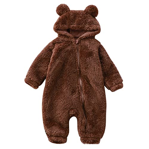 DUHGBNE Winter Schneeanzug Baby Strampler Onesies Baumwolle Flanell Strampler Winter Strampler Langarm Dick und Warm Jumpsuit Anime Cosplay Bodysuit Jungen Mädchen Schaf von DUHGBNE