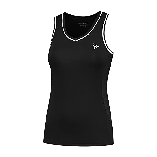 DUNLOP Damen Sport Tennis Tank Top – Club Line, Schwarz DUNLOP Damen Sport Tennis Tank Top – Club Line, Schwarz von DUNLOP