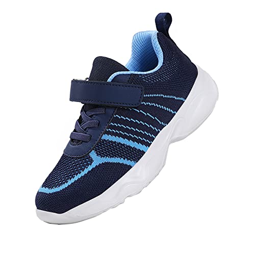 DUORO Kinder Sneaker Mädchen Atmungsaktive Sportschuhe Jungen Turnschuhe rutschfeste Laufschuhe (Leuchtend blau, Big_Kid, Women, Numeric_34, Numeric, eu_Footwear_Size_System, medium) von DUORO