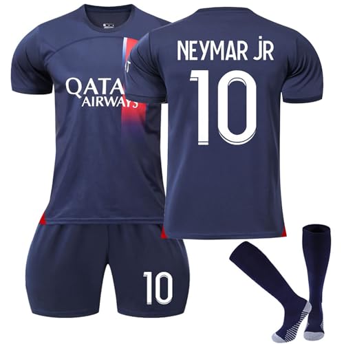 PSG Trikot Kinder Paris Fußball Trikot Set 23/24 Neues Hause/Auswärts Fussball Trikot, Frankreich Fussball Trikot Anzug Herren/Junge Mädchen Football Jersey Tshirts, Shorts und Socken Paris Anzug von DUOROUPUTAO