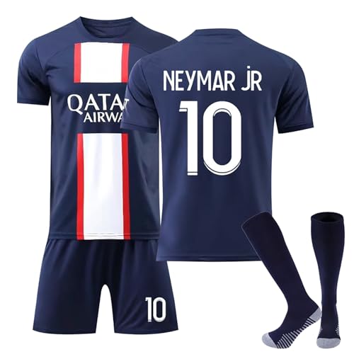 PSG Trikot Kinder Paris Fußball Trikot Set 23/24 Neues Hause/Auswärts Fussball Trikot, Frankreich Fussball Trikot Anzug Herren/Junge Mädchen Football Jersey Tshirts, Shorts und Socken Paris Anzug von DUOROUPUTAO