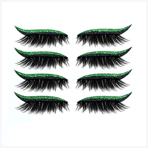 Doppel augenlid aufkleber 4 Paar wiederverwendbare falsche Wimpern Eyeliner- und Wimperaufkleber 7 Farbe wasserdichte Eyeliner Wimpern-Aufkleber einfach zu bedienen und entfernen Eyeliner aufkleber ( von DUnLap