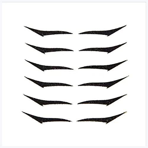 Doppel augenlid aufkleber 6Pairs Bunte wiederverwendbare Eyeliner Aufkleber Langleuchte Selbstklebende Augenlidstreifen Katze Auge Gefälschte Wimpern Glitter Lidschatten Make-up Eyeliner aufkleber (S von DUnLap