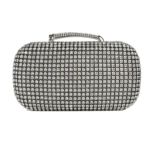 DXFBHWWS Damenhandtaschen, Hochzeit, Party, Abendtaschen, Umhängetaschen, Geldbörsen, Make-up-Taschen, Geldbörsen, Geldscheinklammern (Color : Silver) von DXFBHWWS