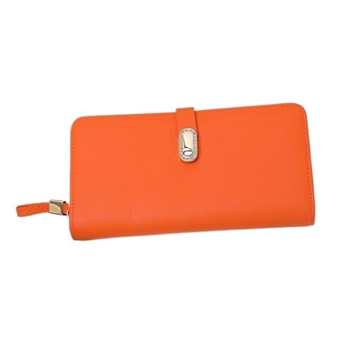 DXFBHWWS Handtaschen, Geld-Organizer, Geldklammern, Damen-Geldbörsen aus echtem Leder, Kartenetuis, Geldbörsen, Hochzeit, Party, Abendtaschen (Color : Orange) von DXFBHWWS