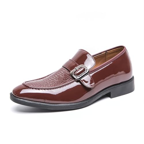 DXSYGMBN Herren Single Strap Monkstrap Schuhe Business Anzugschuhe Formale Synthetikleder Schuhe,Rot,39 EU DXSYGMBN Herren Single Strap Monkstrap Schuhe Business Anzugschuhe Formale Synthetikleder Schuhe,Rot,39 EU von DXSYGMBN