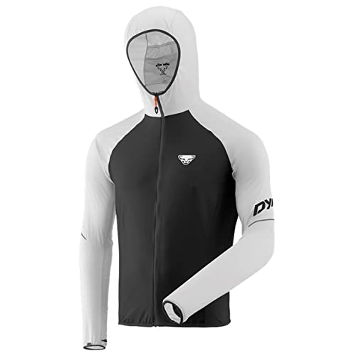 DYNAFIT M Alpine Wind Jacket Colorblock-Grau-Schwarz - Leichte windabweisende Herren Laufjacke, Größe L - Farbe Nimbus von DYNAFIT