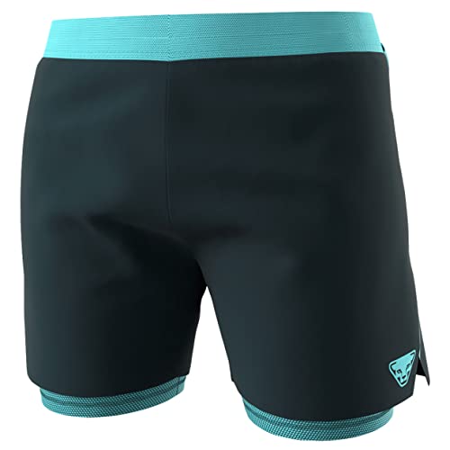 DYNAFIT W Alpine Pro 2in1 Shorts Blau - Komfortable elastische Damen 2-in-1 Laufshorts, Größe L - Farbe Blueberry - Mari von DYNAFIT