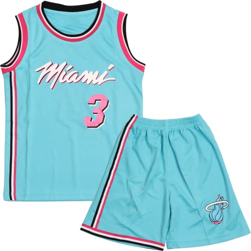 DaceStar Basketball Trikot Kinder, 3 Basketball Kleidung Kinder, Basketball Trainings Ärmellos Trikot und Short, Jungen Basketball Trikot, Kinder Basketball Trikot Set für 4-14 Jahre, Blau XL von DaceStar