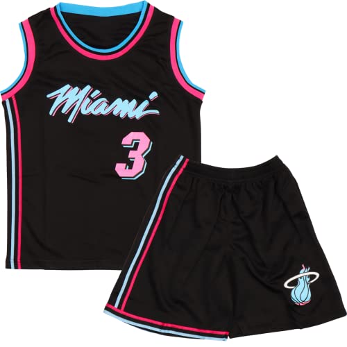 DaceStar Basketball Trikot Kinder, 3 Basketball Kleidung Kinder, Basketball Trainings Ärmellos Trikot und Short, Jungen Basketball Trikot, Kinder Basketball Trikot Set für 4-14 Jahre, Schwarz XS von DaceStar