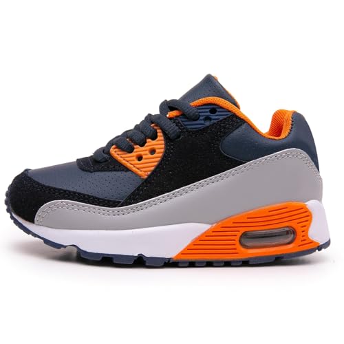 Daclay Kinder Schuhe Jungen Mädchen Turnschuhe Laufschuhe Sneaker für Unisex-Kin Outdoor Navy Orange 28 EU von Daclay