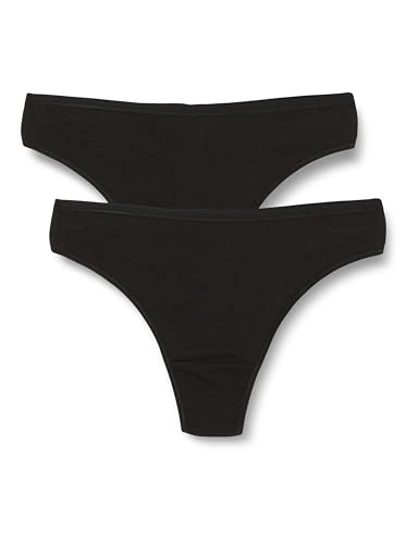 Dagi Women's Black 2 Pack Low Waist Thong Panty, Black,XL von Dagi