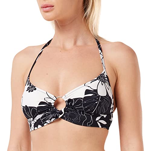 Dagi Women's Fashion, Wide Triangle Bikini Top, Black-White, 36 von Dagi